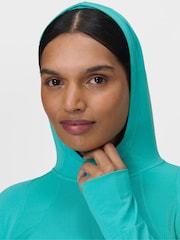 Sweaty Betty Ripple Blue Breathe Easy Hoodie - Image 5 of 7