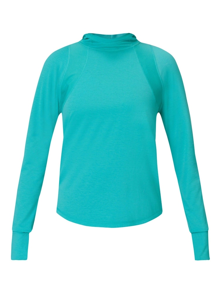 Sweaty Betty Ripple Blue Breathe Easy Hoodie - Image 7 of 7