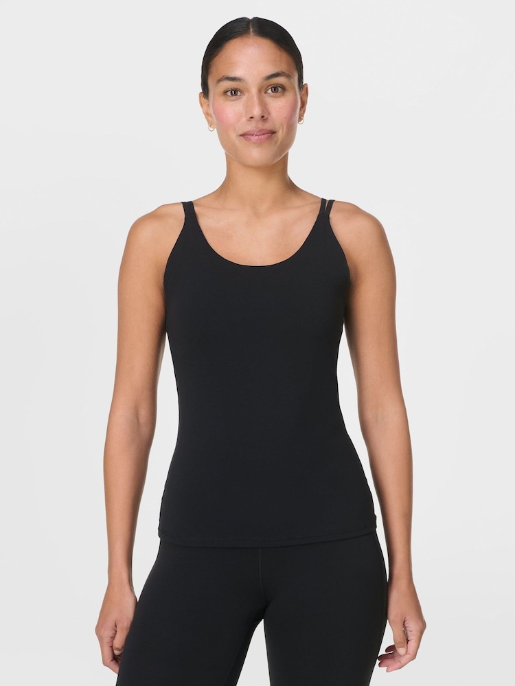 Sweaty Betty Black Ultimate Studio Twin Strap Bra Tank - Image 1 of 7