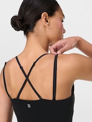 Sweaty Betty Black Ultimate Studio Twin Strap Bra Tank - Image 4 of 7