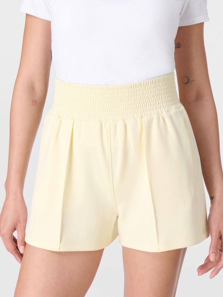 Sweaty Betty Yellow Sand Wash CloudWeight Shorts - Image 1 of 8
