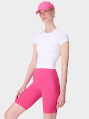 Sweaty Betty Pink 9" Inseam Power 6" Biker Shorts - Image 4 of 8