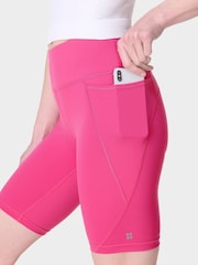 Sweaty Betty Pink 9" Inseam Power 6" Biker Shorts - Image 5 of 8