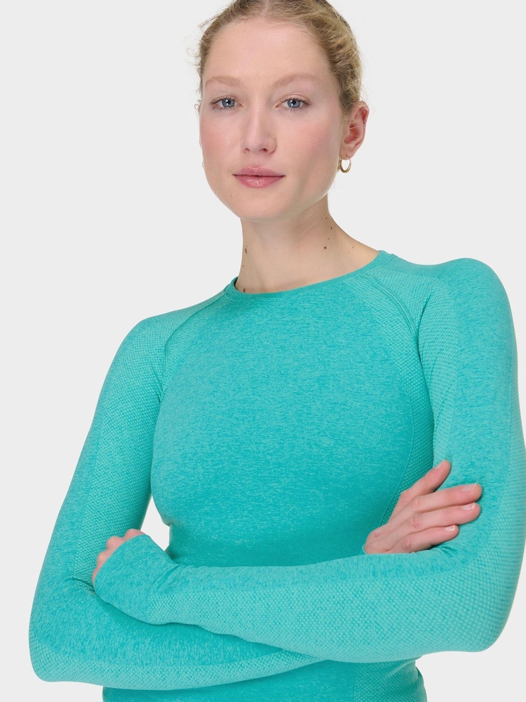 Sweaty Betty Athlete Seamless Workout Long Sleeve Top - Image 4 of 7