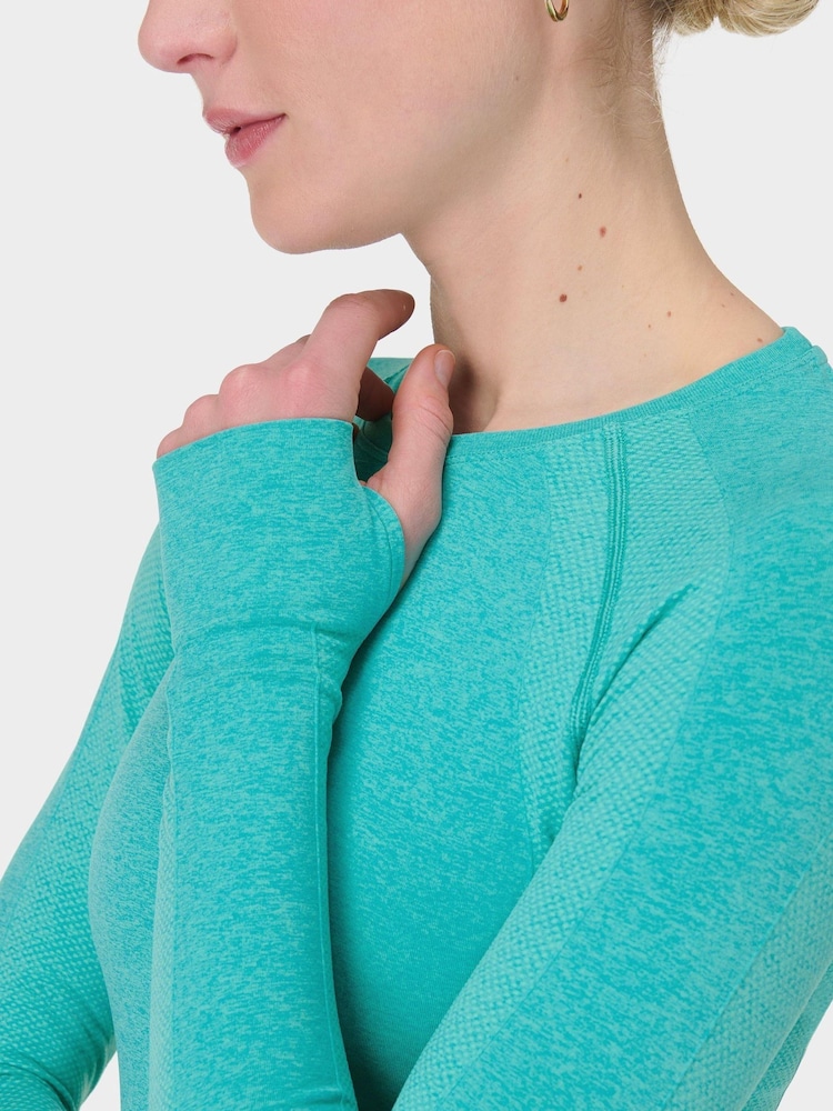 Sweaty Betty Athlete Seamless Workout Long Sleeve Top - Image 6 of 7
