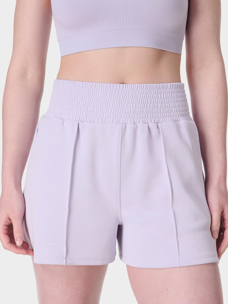 Sweaty Betty Purple Sand Wash CloudWeight Shorts - Image 1 of 7