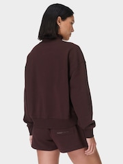 Sweaty Betty Brown Revive Crop Half Zip Sweatshirt - Image 3 of 6