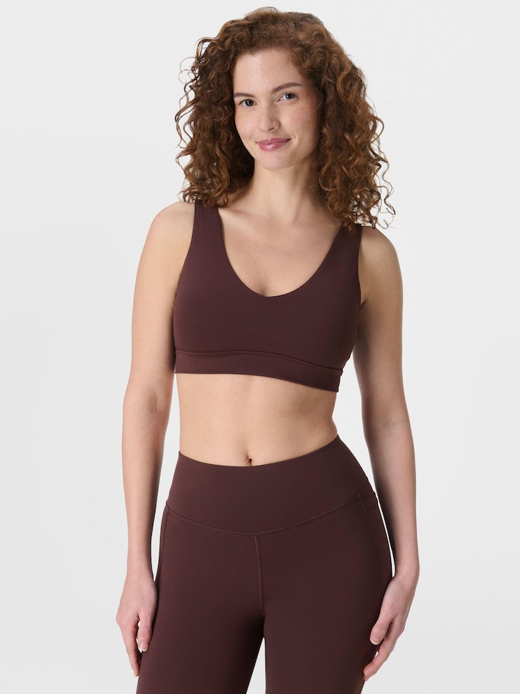 Sweaty Betty Brown Ultimate Studio Voop Bra - Image 1 of 7