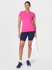 Sweaty Betty Fuchsia Pink Athlete Seamless Workout T-Shirt - Image 3 of 6