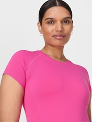 Sweaty Betty Fuchsia Pink Athlete Seamless Workout T-Shirt - Image 5 of 6