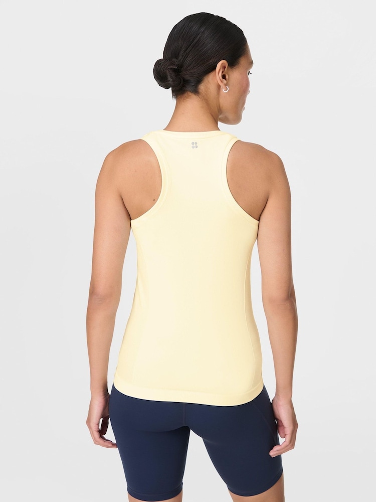 Sweaty Betty Yellow Athlete Seamless Workout Tank Top - Image 2 of 6