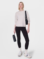 Sweaty Betty Cream Wind Down Crew Neck Pullover Jumper - Image 3 of 7