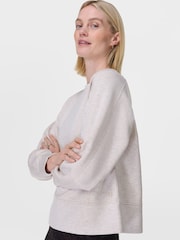 Sweaty Betty Cream Wind Down Crew Neck Pullover Jumper - Image 4 of 7
