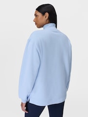 Sweaty Betty Blue Revive Longline Half Zip Sweat Top - Image 2 of 3