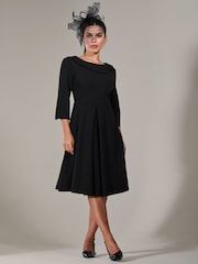 Jolie Moi Black Petite Petite Button Collar Dress - Image 6 of 6