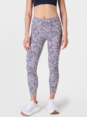 Sweaty Betty Purple Meadow Print 7/8 Length Power Workout Leggings - Image 1 of 5