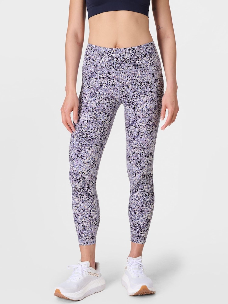 Sweaty Betty Purple Meadow Print 7/8 Length Power Workout Leggings - Image 1 of 5