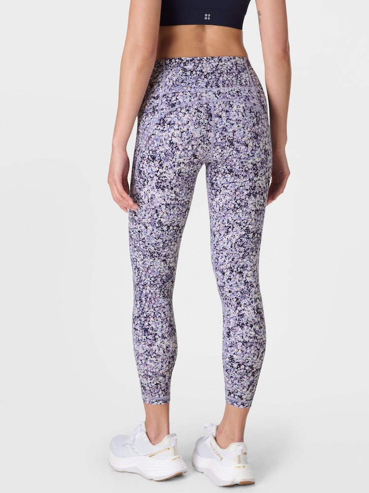 Sweaty Betty Purple Meadow Print 7/8 Length Power Workout Leggings - Image 2 of 5