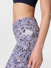 Sweaty Betty Purple Meadow Print 7/8 Length Power Workout Leggings - Image 3 of 5
