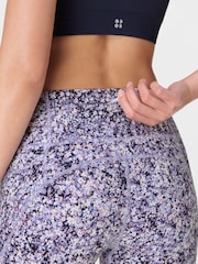 Sweaty Betty Purple Meadow Print 7/8 Length Power Workout Leggings - Image 4 of 5