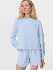 Sweaty Betty Blue Sand Wash CloudWeight Sweatshirt - Image 1 of 7