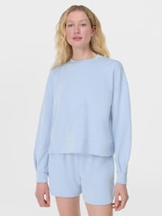 Sweaty Betty Blue Sand Wash CloudWeight Sweatshirt - Image 3 of 7