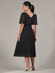 Jolie Moi Black Petite Petite Chiffon Pleated Midaxi Dress - Image 2 of 6