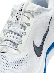 Nike White/Blue Pegasus Premium Running Trainers - Image 11 of 11