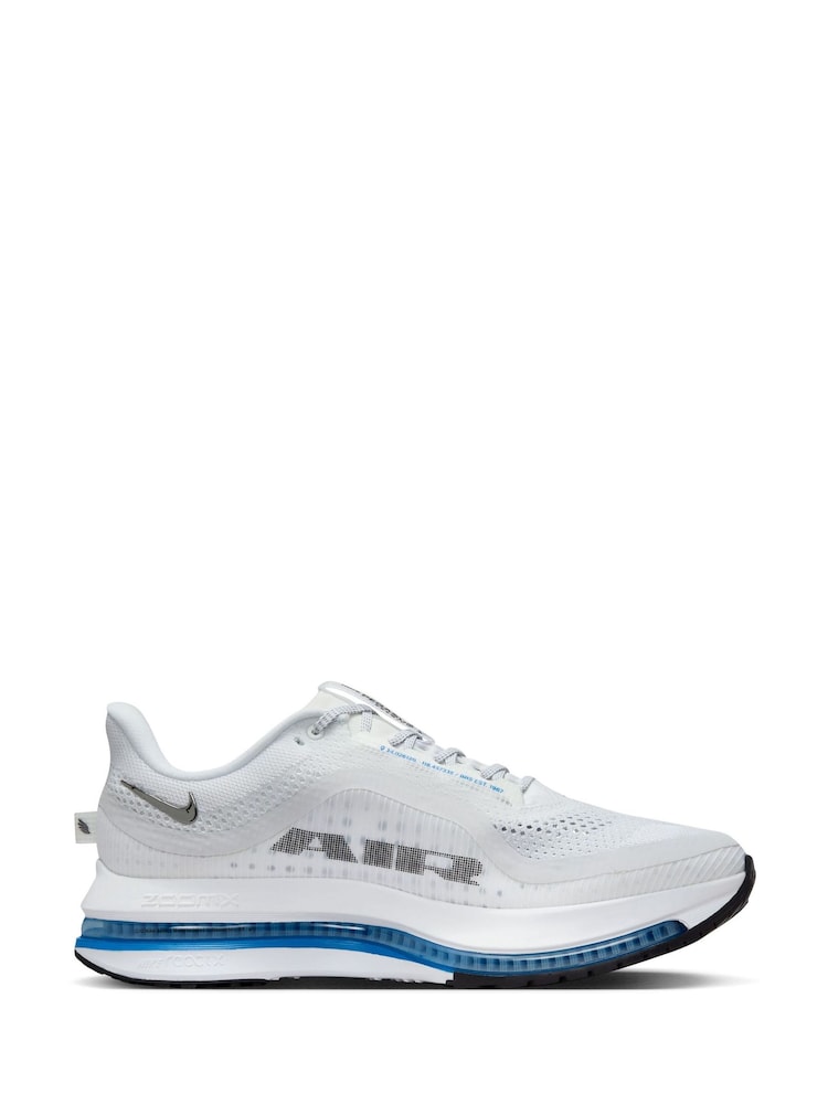 Nike White/Blue Pegasus Premium Running Trainers - Image 2 of 10