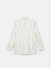 Mint Velvet White Double Breasted Pinstripe Blazer - Image 13 of 14