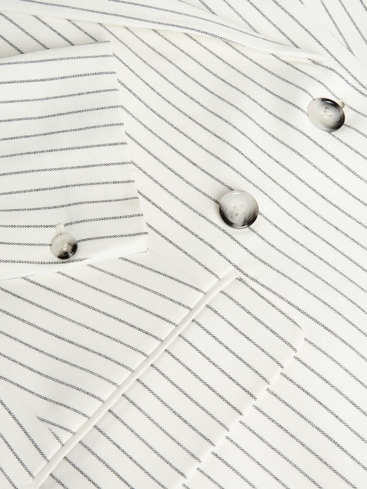 Mint Velvet White Double Breasted Pinstripe Blazer - Image 14 of 14 Mint Velvet White Double Breasted Pinstripe Blazer - Image 14 of 14
