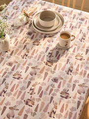 Natural Easter Bunny Rabbit Wipe Clean Table Cloth - Image 1 of 3