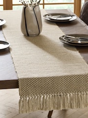 Cotton and Jute Mix Dining Table Runner - Bild 1 von 4