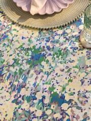Purple Floral Wipe Clean Table Cloth - Image 2 of 3