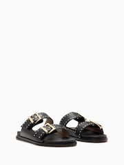 AllSaints Black Magda Stud Sandals - Image 2 of 5