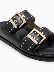 AllSaints Black Magda Stud Sandals - Image 4 of 5