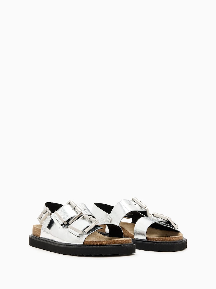 Plateado - AllSaints Isla Sandals - Imagen 2 de 5