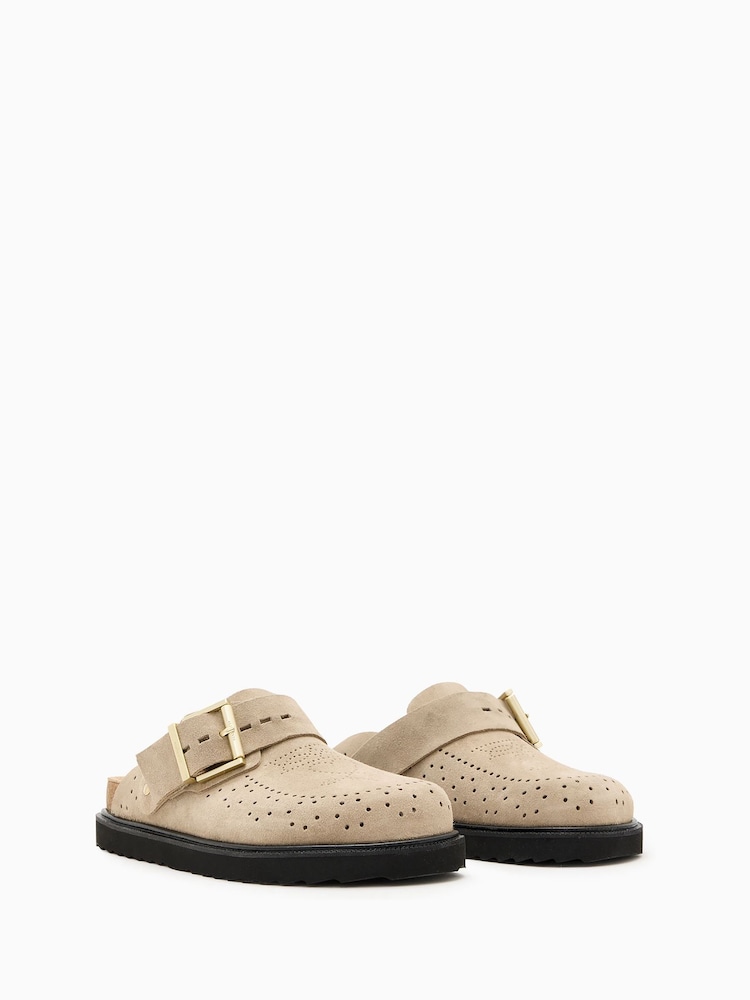 AllSaints Brown Skye Slippers - Image 2 of 5