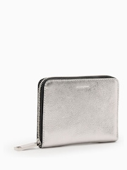 AllSaints Grey Lena Hex Zip Wallet - Image 3 of 5