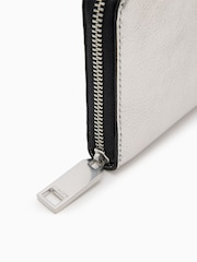 AllSaints Grey Lena Hex Zip Wallet - Image 4 of 5