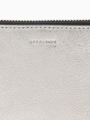 AllSaints Grey Lena Hex Zip Wallet - Image 5 of 5