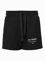 AllSaints Black Sorri 100% Organic Cotton Sweat Shorts - Image 5 of 5