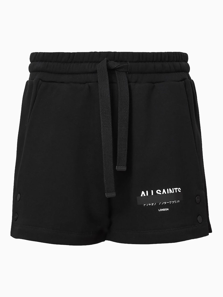 AllSaints Black Sorri 100% Organic Cotton Sweat Shorts - Image 5 of 5