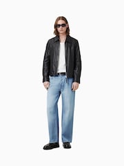 AllSaints Blue Lenny 100% Organic Cotton Jeans - Image 3 of 9
