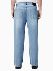 AllSaints Blue Lenny 100% Organic Cotton Jeans - Image 6 of 9