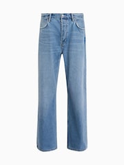 AllSaints Blue Lenny 100% Organic Cotton Jeans - Image 8 of 9