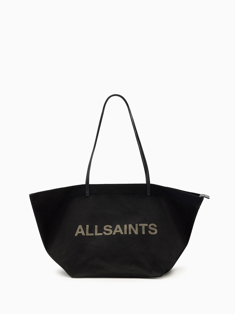 AllSaints Black Serafina Canvas Tote Bag - Image 1 of 5