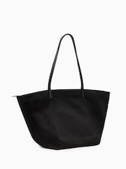 AllSaints Black Serafina Canvas Tote Bag - Image 3 of 5