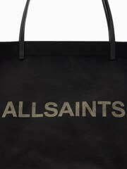 AllSaints Black Serafina Canvas Tote Bag - Image 5 of 5