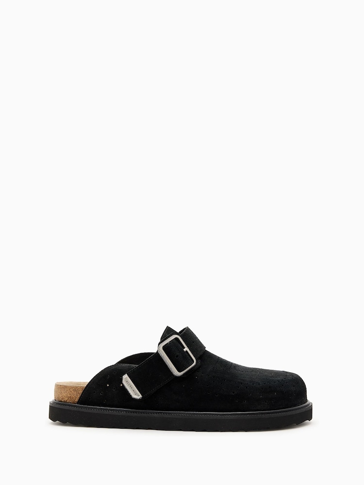 AllSaints Black Randal Mules - Image 1 of 5